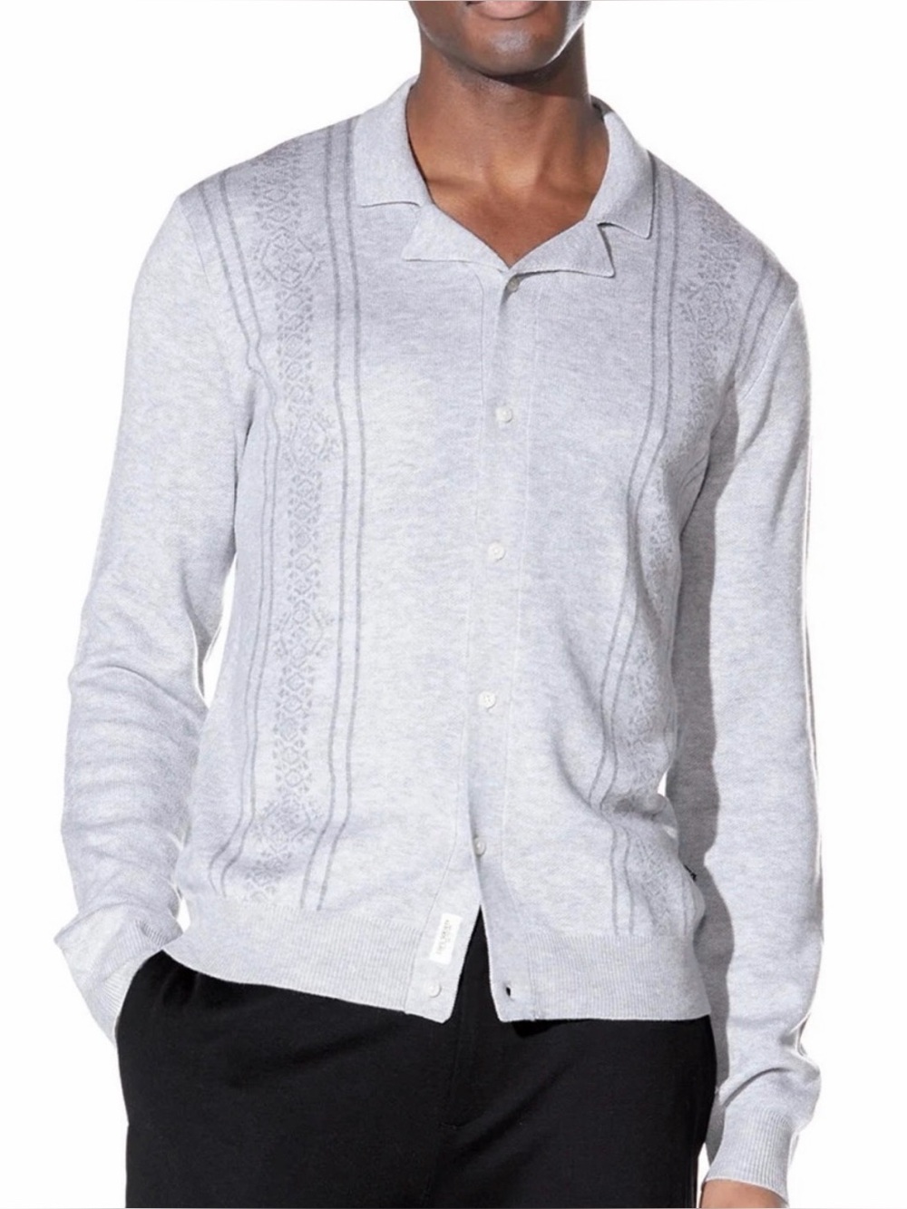 NWT - Men’s Light Gray Knit Merino Wool Sweater